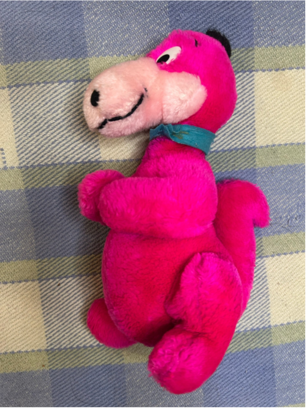 Vintage 1990s Flintstones Dino Pink Bean Bag Plush Hanna-Barbera Dinosaur - Picture 4 of 8
